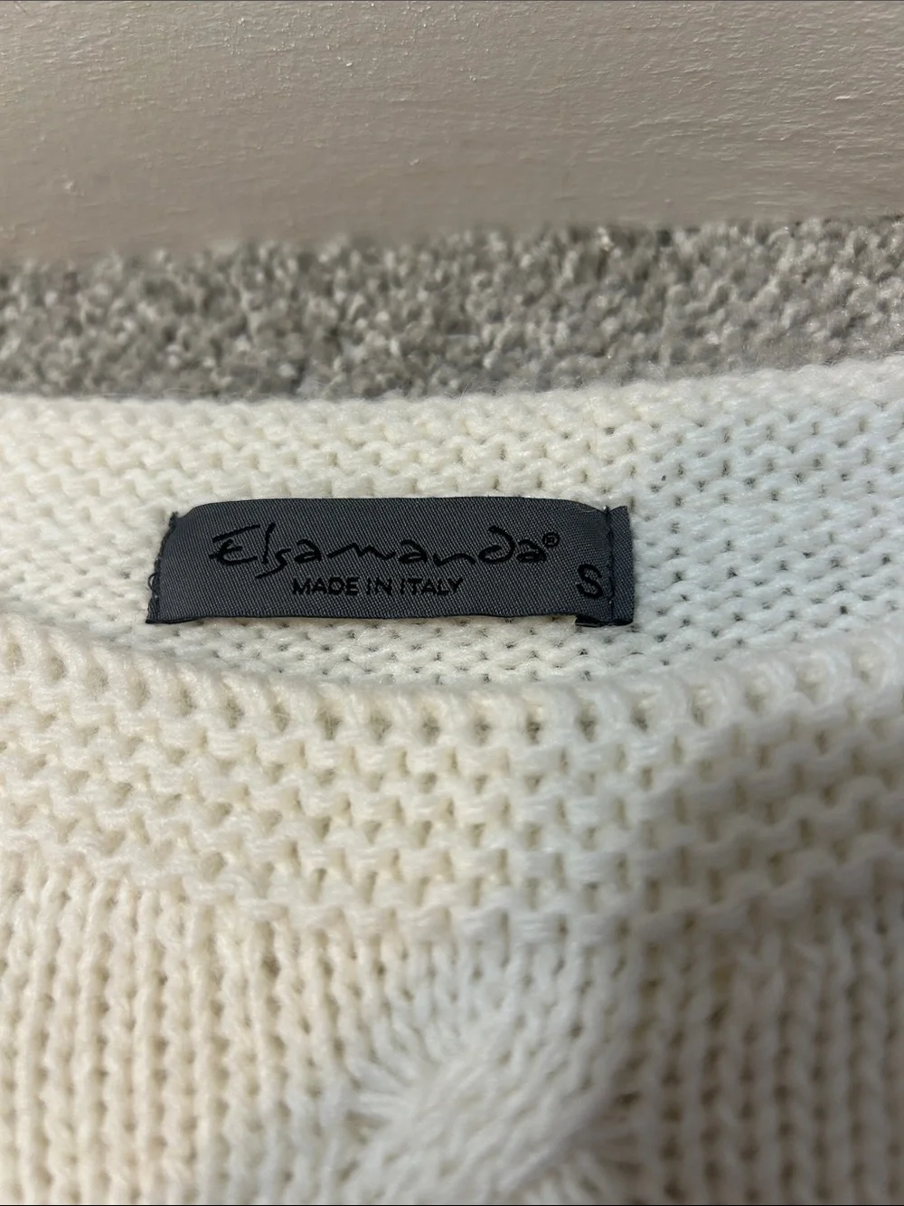Elsamanda- off white, cable knit, fringe sweater